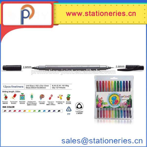 School Supply watercolour calligraphy markers dual tip color markers brush fineliner color pens set