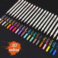 High Quality Bright Assorted Color Metallic Color Brush Marker Pen